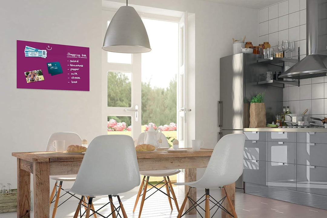 Be!Board B1204 Glas-Magnettafel beere, 60 x 40 cm, Memoboard magnetisch beere 60 x 40 cm, beere 60 x