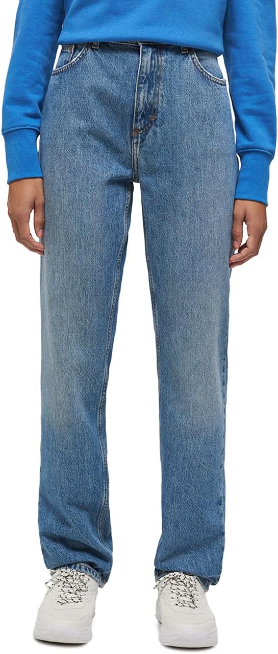 MUSTANG Damen Jeans Hose Style Brooks Straight 25W / 32L Mittelblau, 25W / 32L Mittelblau