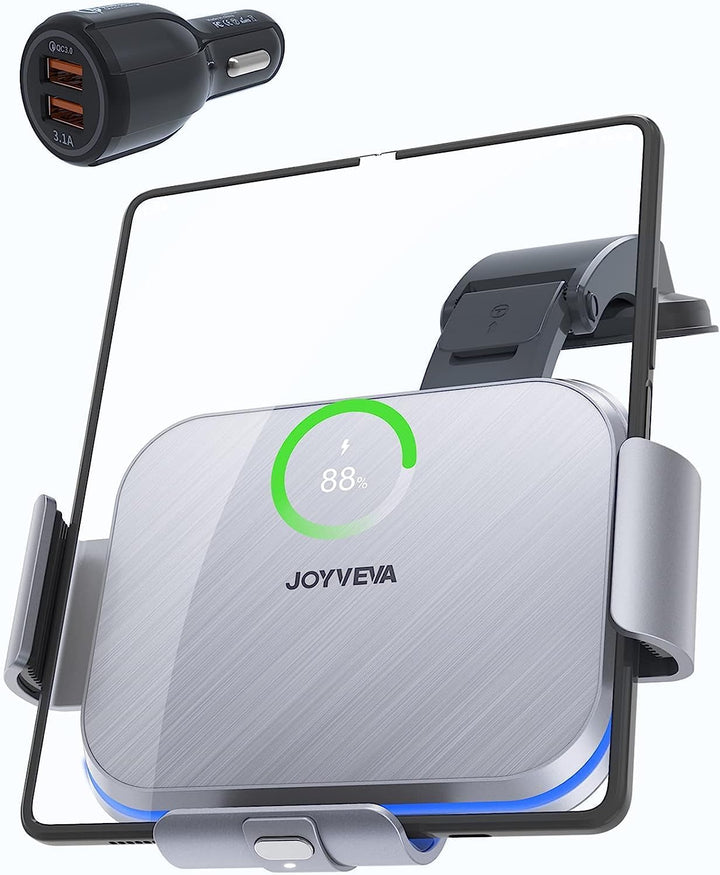 JOYVEVA Dual Coil Kabelloses Kfz-Ladegerät für Galaxy Z Fold 5 4 3, Schnelllade-Handyhalterung für G
