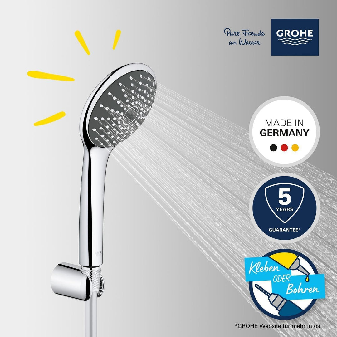 GROHE Vitalio Joy mono | Wandhalterset mit 1 Strahlart | chrom | 27324000, Wandhalterset