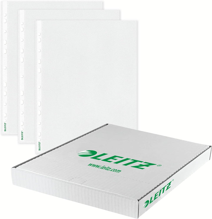 Leitz Prospekthülle, A4, PP, genarbt, dokumentenecht, farblos (100 Stück)
