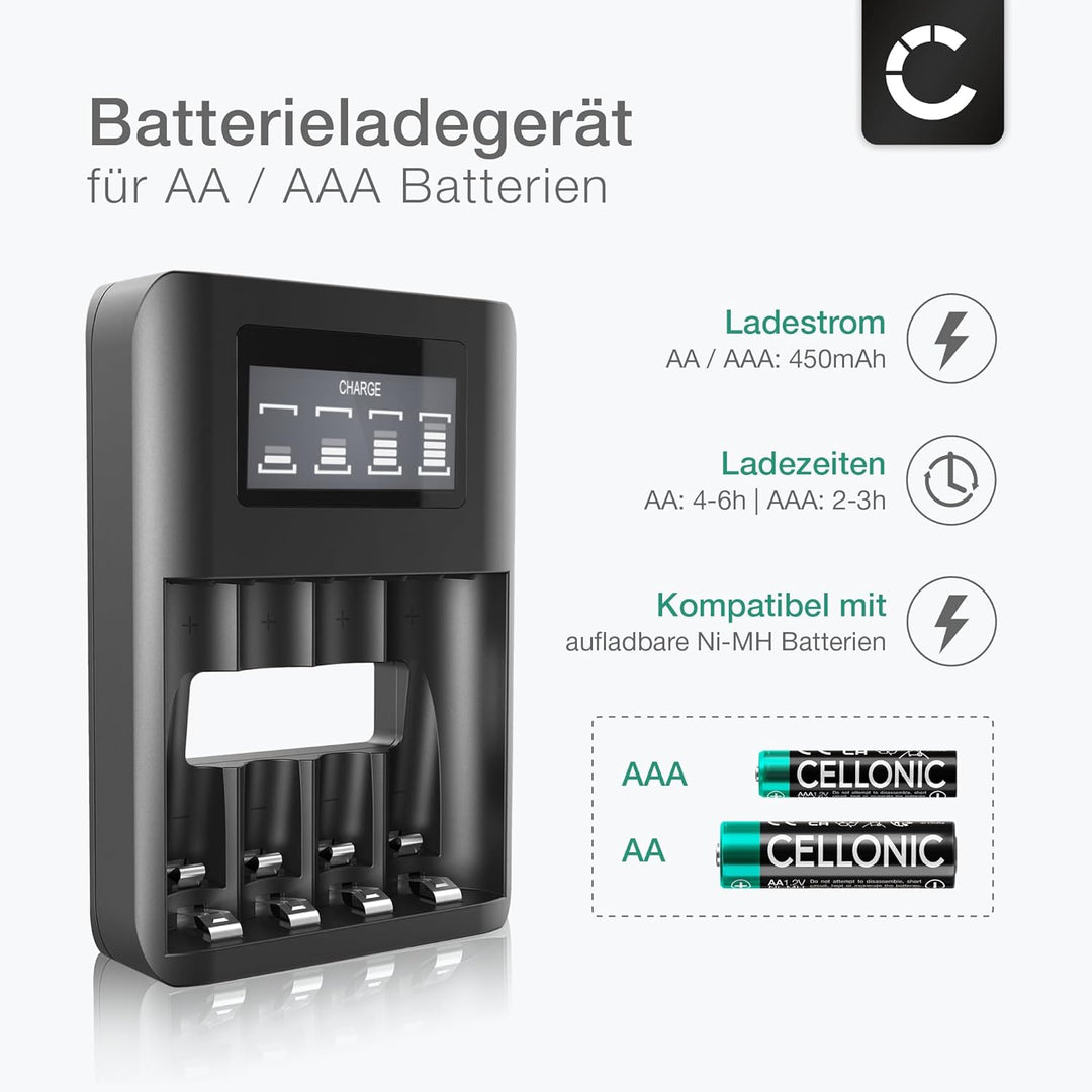 CELLONIC 4X Ersatzakku für Siemens Gigaset A400 A415 A415A CL660HX A580 A585, C300 C430, C475 C530,