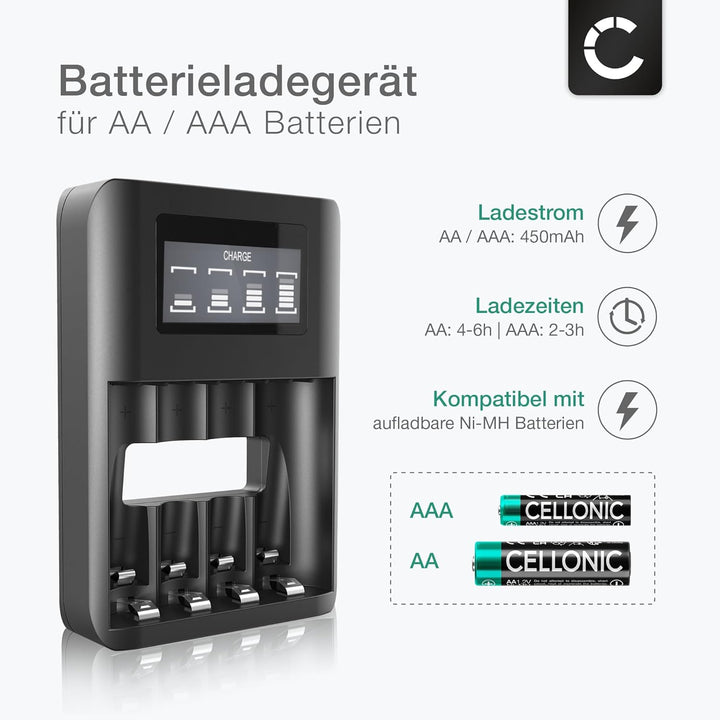 CELLONIC 4X Ersatzakku für Siemens Gigaset A400 A415 A415A CL660HX A580 A585, C300 C430, C475 C530,