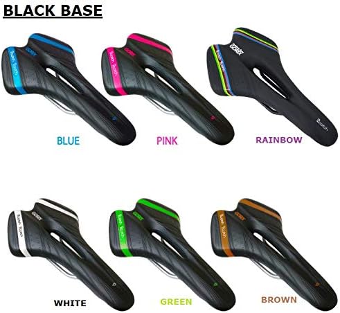 GORIX Fahrradsattel, komfortabel, mit Schiene, MTB, Rennrad, für Damen und Herren (A6-1) Schwarz, Sc