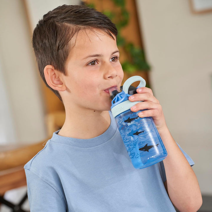 Contigo Kinder Trinkflasche Easy Clean Autospout mit Strohhalm, BPA-freie robuste Wasserflasche, 100