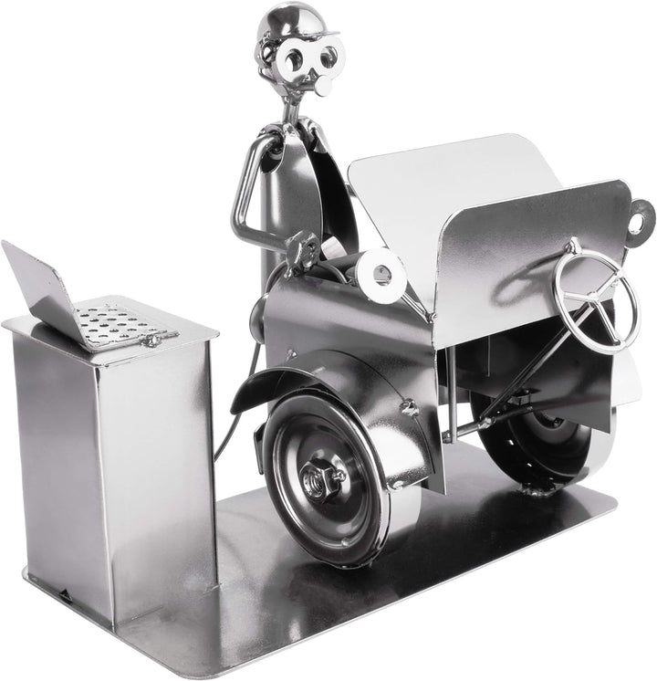 BRUBAKER SchraubenmÀnnchen Automechaniker - Handarbeit Eisenfigur MetallmÀnnchen - Metallfigur Gesch