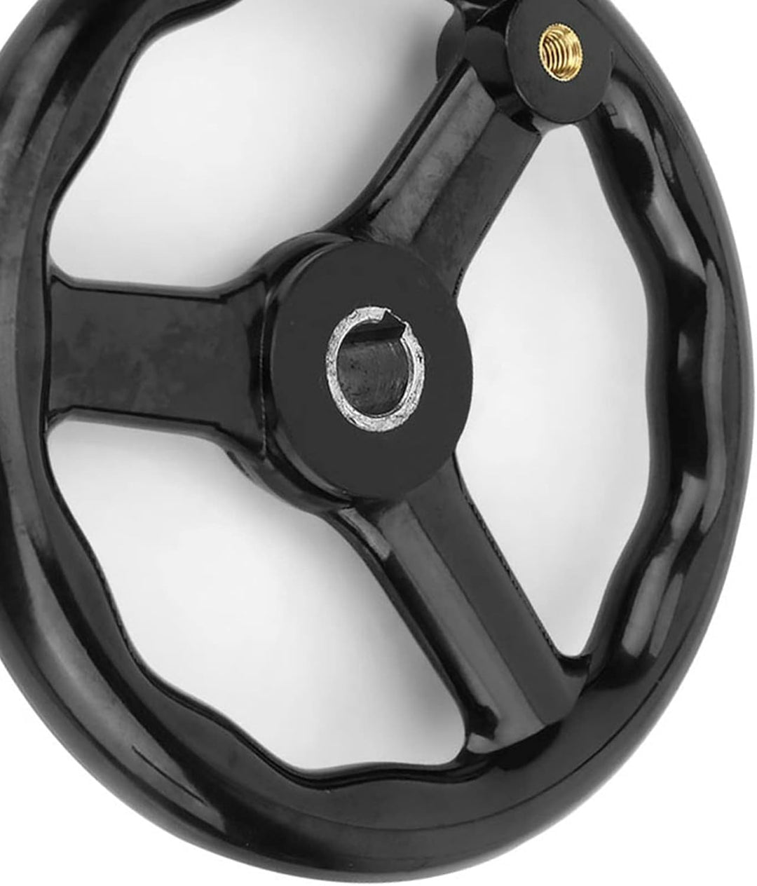 Garosa 200 * 18mm Handrad, Schwarz Anti-Rutsch-Bakelit 3-Speichen-Handrad mit Griff für Fräsmaschine