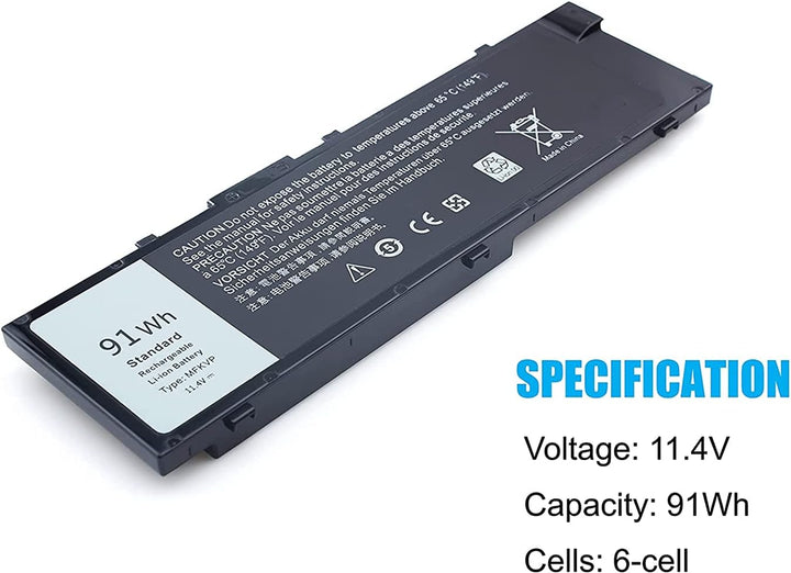 ASKC MFKVP Laptop Akku für Dell Precision 15 7510 7520 M7510 17 7710 7720 M7710 Series 451-BBSF 451-