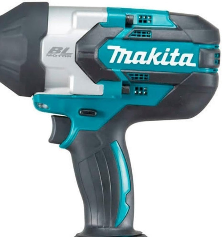 Makita DTW1001RTJ Akku Schlagschrauber 18 V, Ladegerät im Makpac, Schwarz, Blau, mit 2x Akku 5,0 Ah