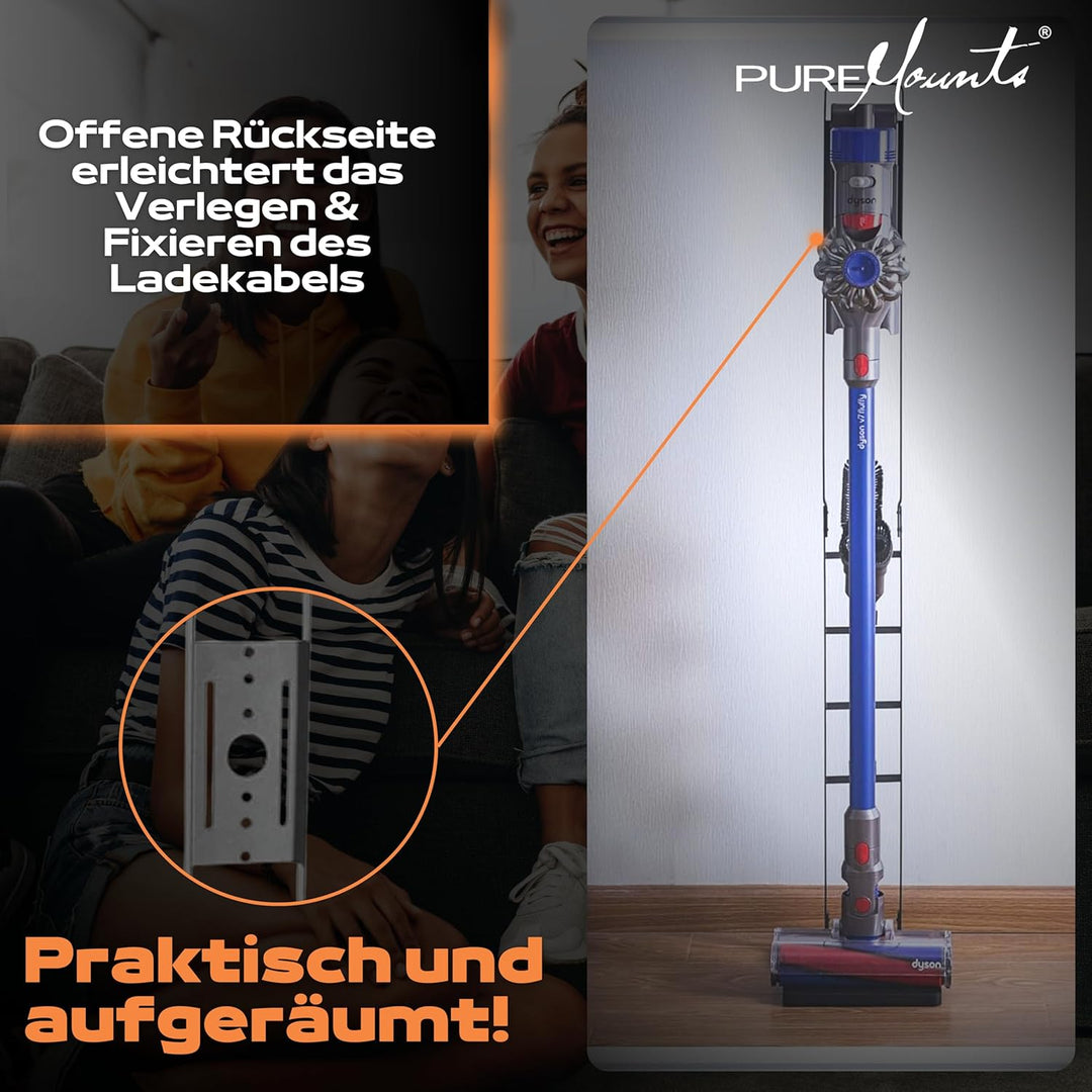 PureMounts, Staubsauger Standfuss Organizer kompatibel mit Dyson V6 Pro, V7, V8, Cyclone Fluffy/Abso