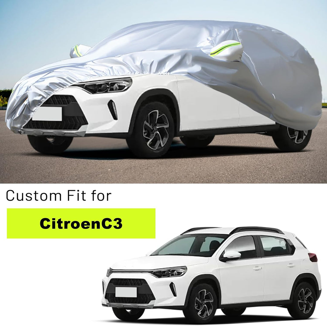 Favoto Autoschutzhülle Autoplane Winter Auto Abdeckung - UV-Schutz Staubdicht Kratzfest Windfesten S