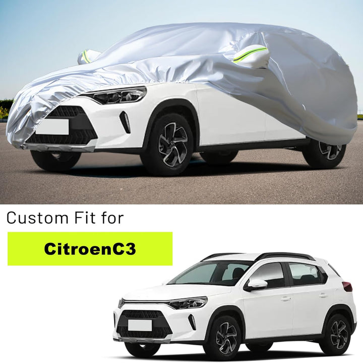 Favoto Autoschutzhülle Autoplane Winter Auto Abdeckung - UV-Schutz Staubdicht Kratzfest Windfesten S