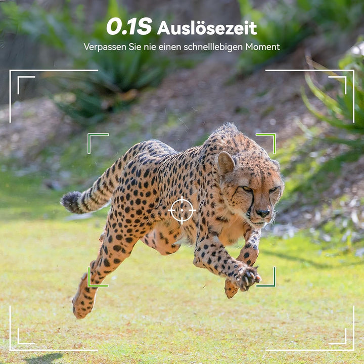 DEATTI Wildkamera mit Handyübertragung APP, 4K 48MP HD WLAN Bluetooth Wildkamera mit Bewegungsmelder