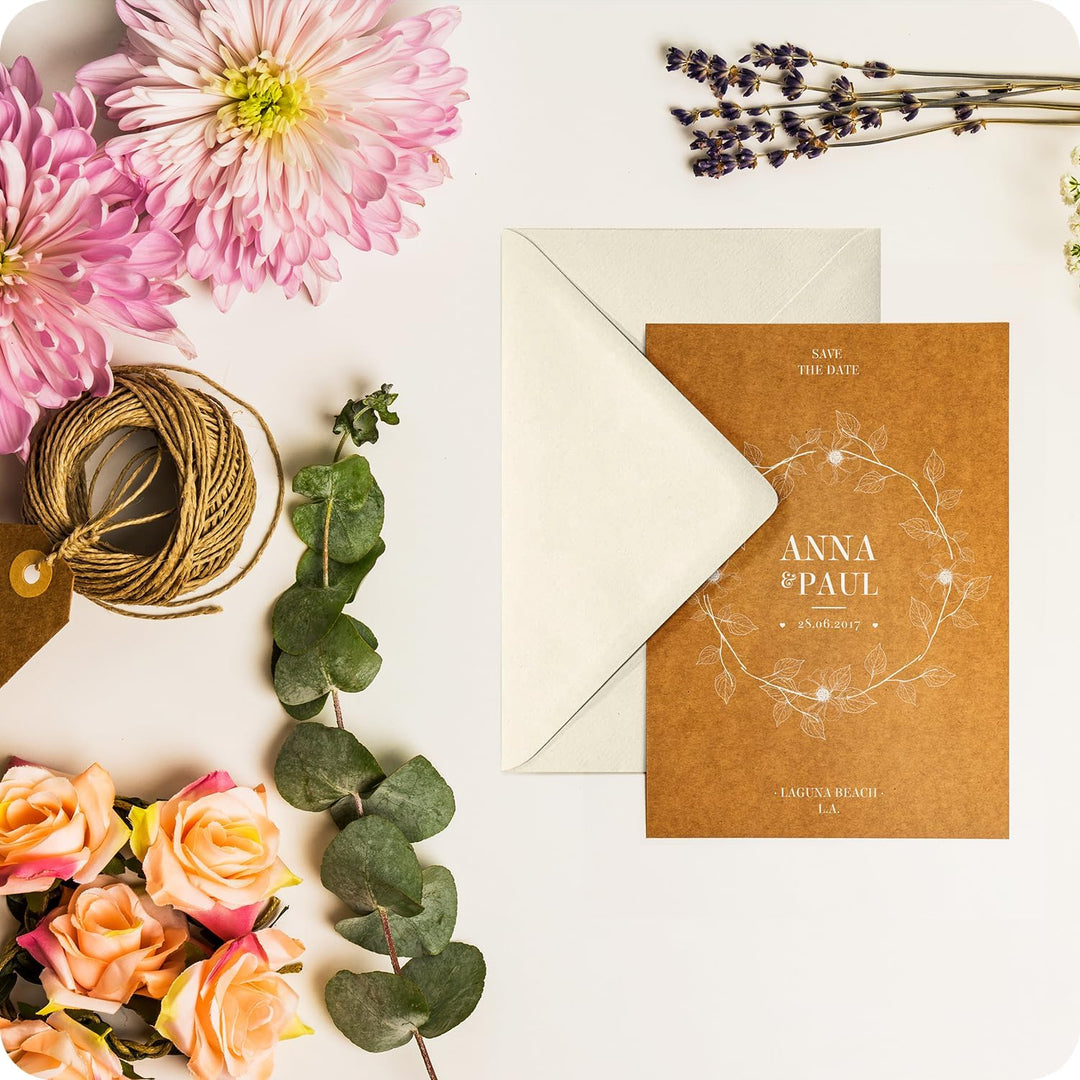 Netuno 500 Weiss gerippte Umschläge DIN B6 mit spitzer Klappe nassklebend 125x 175 mm 120g Aster Lai