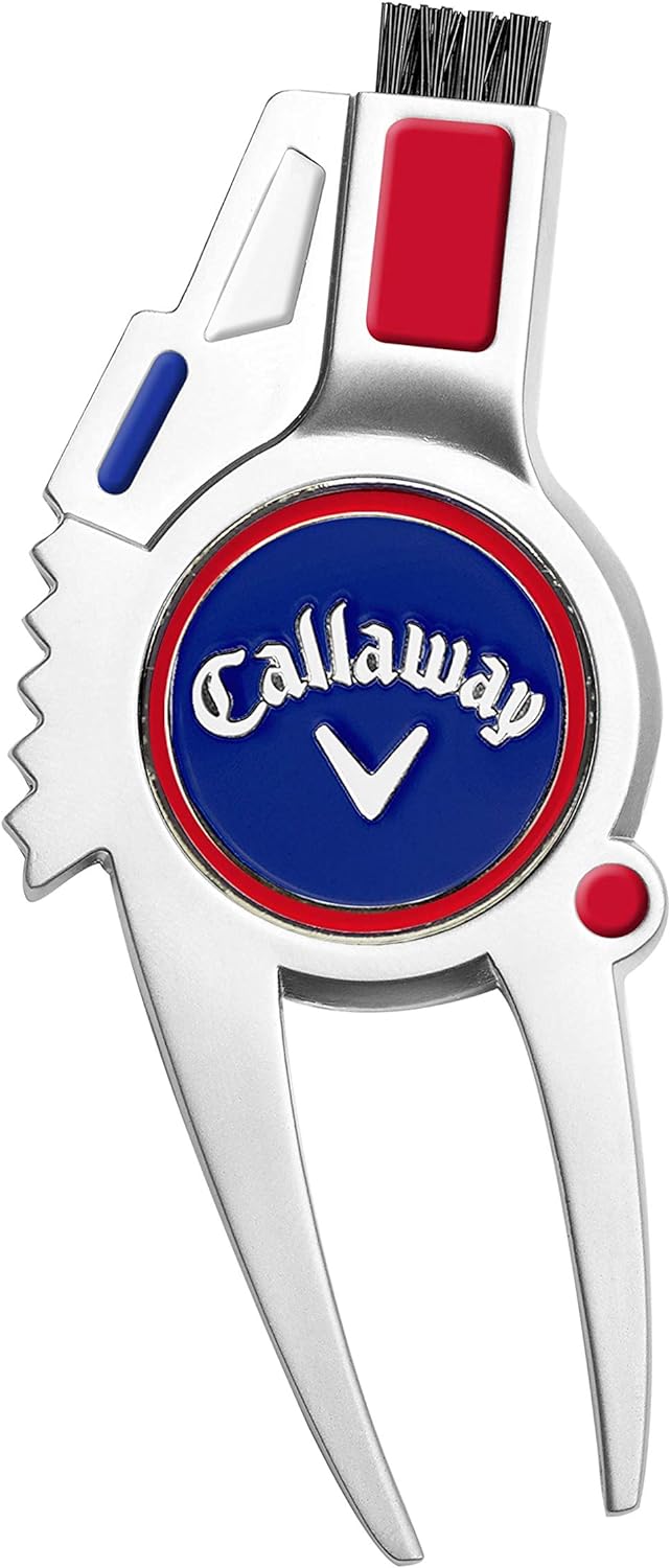 Callaway 4-in-1 Pitchgabel-Reparaturwerkzeug Rot, Weiss & Blau Rot, Weiss und Blau, Rot, Weiss & Bla