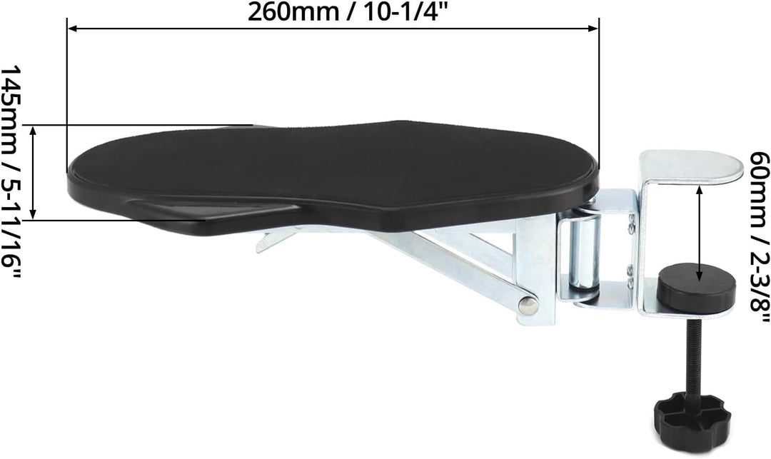 QWORK® 2er Set Drehbarer Armlehnen Polster, Tischverlängerung Schreibtisch-Verlängerung für Armlehne