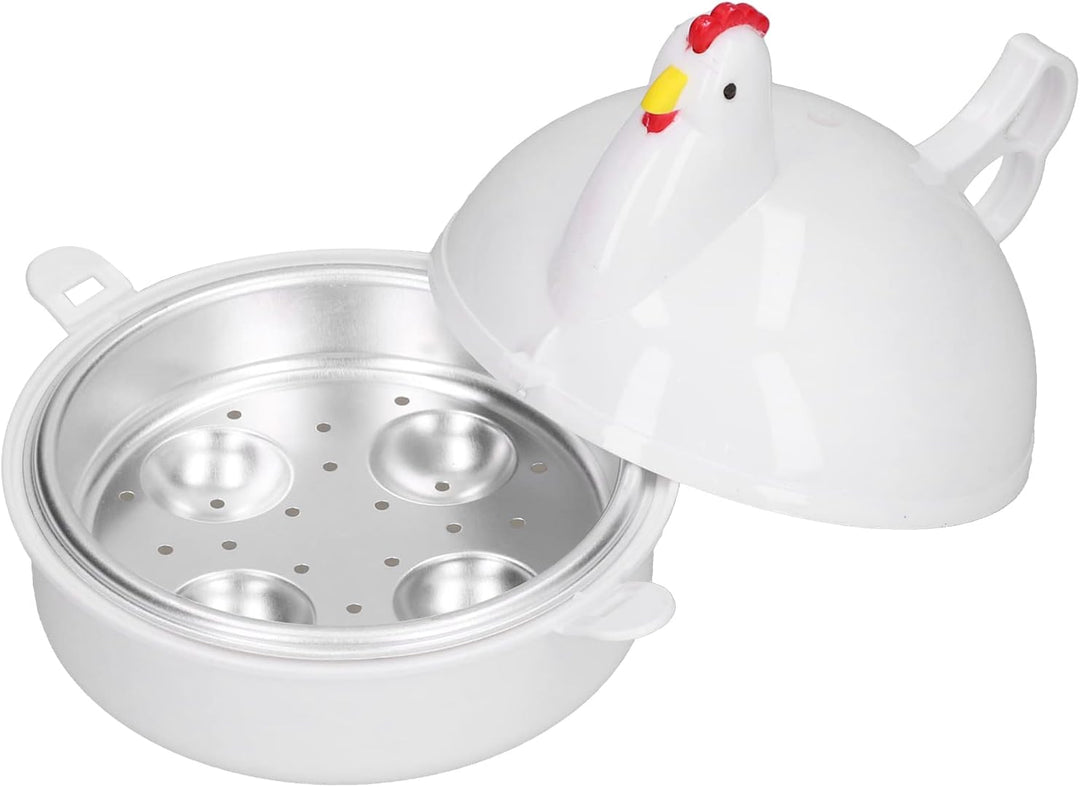 Lwuey Mikrowellen Eierkocher, Micro Eierkocher Für 4 Eier Kunststoff Aluminium Huhn Hausgebrauch Ges