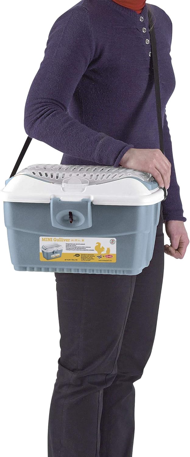 Stefanplast Mini Gulliver Transportbox für Kleintiere wie Hasen, Kaninchen, Hamster, Meerschweinchen