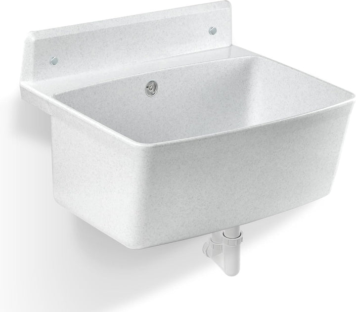 gospo Gartenwaschbecken, 55x42x22.5cm Haushaltsbecken aus hochqualitativem Polystyrol, Ausgussbecken