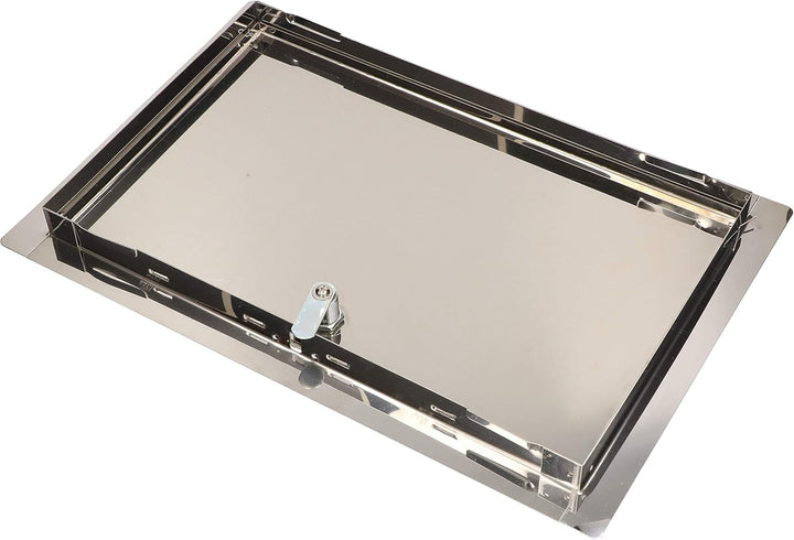 KOTARBAU® Revisionsklappe Grösse 20x40cm mit Schlüssel Edelstahl Silber für Revisionsschächte, 20x40