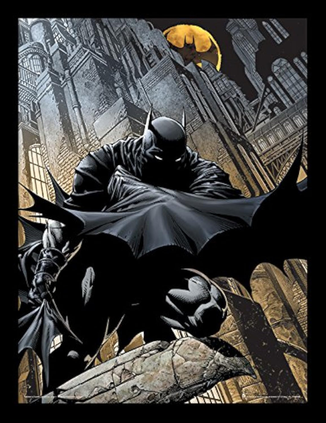 Pyramid International Batman (Night Watch) 30x40 cm gerahmter Druck, 250GSM PAPERWRAP MDF, Mehrfarbi