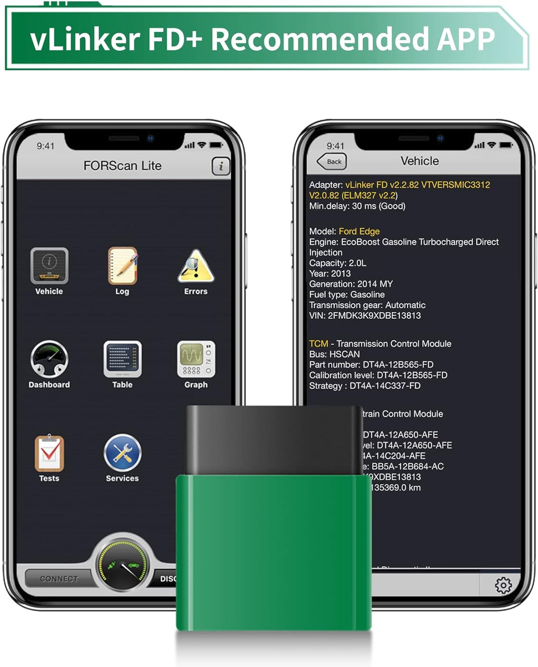 vLinker FD OBD2 Bluetooth Scan Tool, Diagnose Codeleser für iOS, Android und Windows - Made for for-