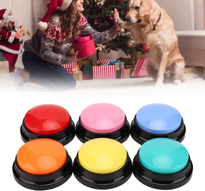 HUSHUI 6 Stück Hundeaufzeichnungs-Sprechtasten, Hundetasten für die Kommunikation mit Haustiertraini