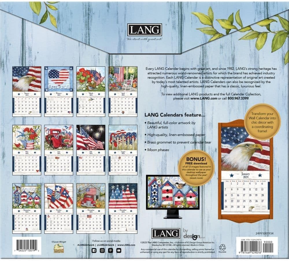 LANG Old Glory 2024 Wandkalender (24991001934)