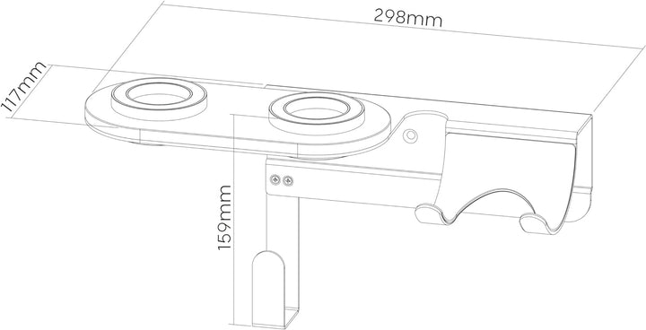 PureMounts® Haartrochner-Wand-Halterung kompatibel für Dyson® Supersonic, Magnetbefestigung, Kabelma