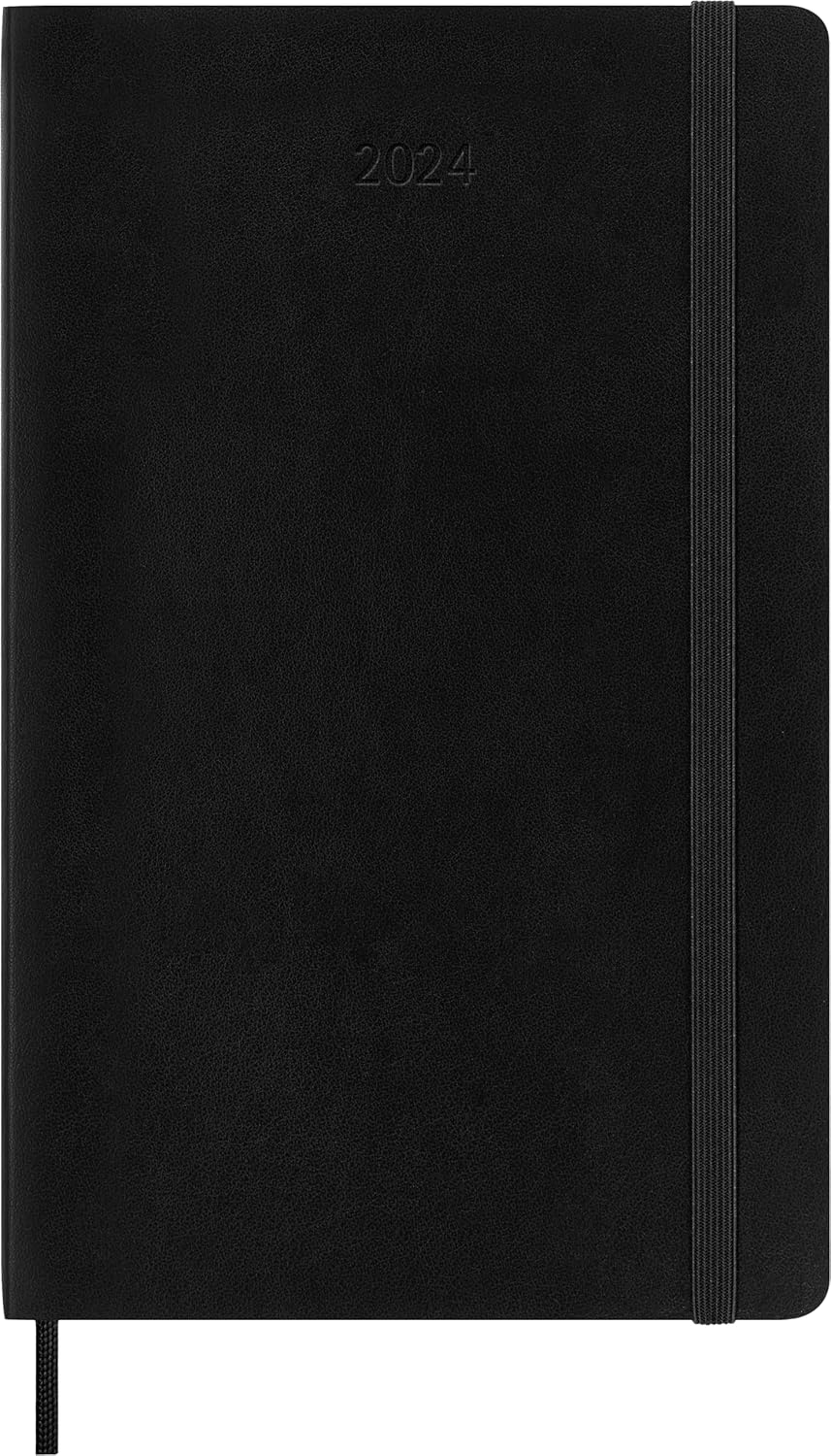 Moleskine Wochenplaner mit Platz für Notizen 12 Monate 2024, Planer 2024, Grossformat 13x21, Weicher