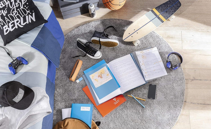 Clairefontaine 981490AMZC- Set mit 9 Heften Koverbook, 48 Blatt, DIN A4+, 24 x 32cm, 90g, französisc