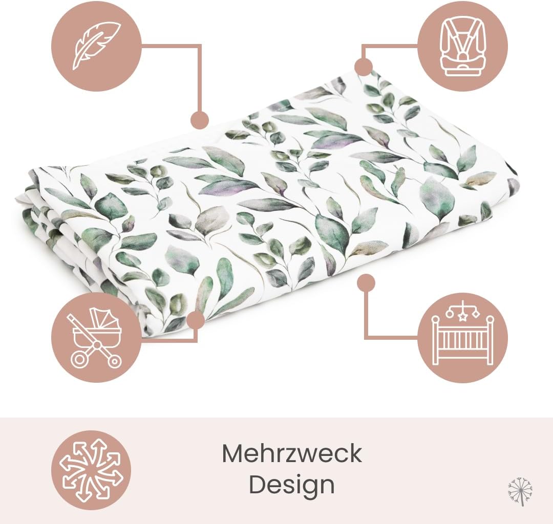 MIMUSELINA Babydecke Baumwolle - Super Warme Baby Blanket für Winter und Herbst - Kuscheldecke Baby