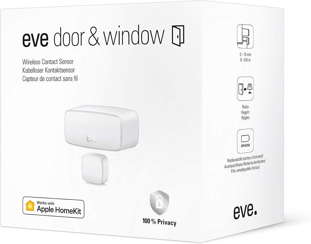 Eve Door & Window - Smarter Kontaktsensor für Türen/Fenster (Dt. Markenqualität), Bluetooth, Thread,