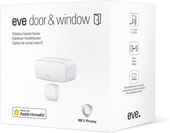 Eve Door & Window - Smarter Kontaktsensor für Türen/Fenster (Dt. Markenqualität), Bluetooth, Thread,