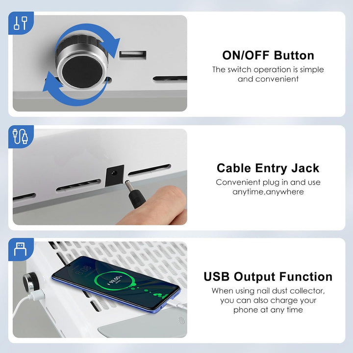 Staubabsaugung Für Nägel Mit Filter,Staubabsaugung Für Nägel 100W,Mit Led Licht,Nagelstaubsauger,Wie