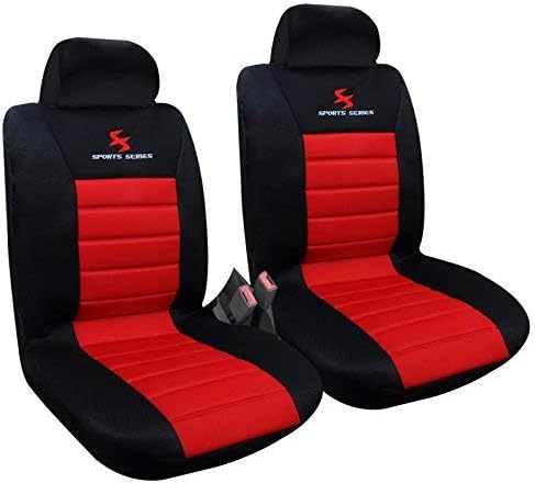 WOLTU AS7257-2 2er Sitzbezüge Auto Einzelsitzbezug universal Grösse, Komplettset, rot, rot