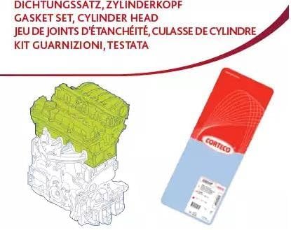 Corteco 418249P Dichtungssatz, Zylinderkopf
