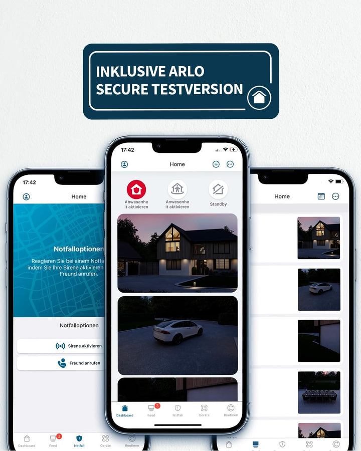 Arlo Ultra 2 Überwachungskamera Aussen WLAN, Kabellos, 4K UHD Qualitätsprodukt, 180° Sichtfeld, Spot