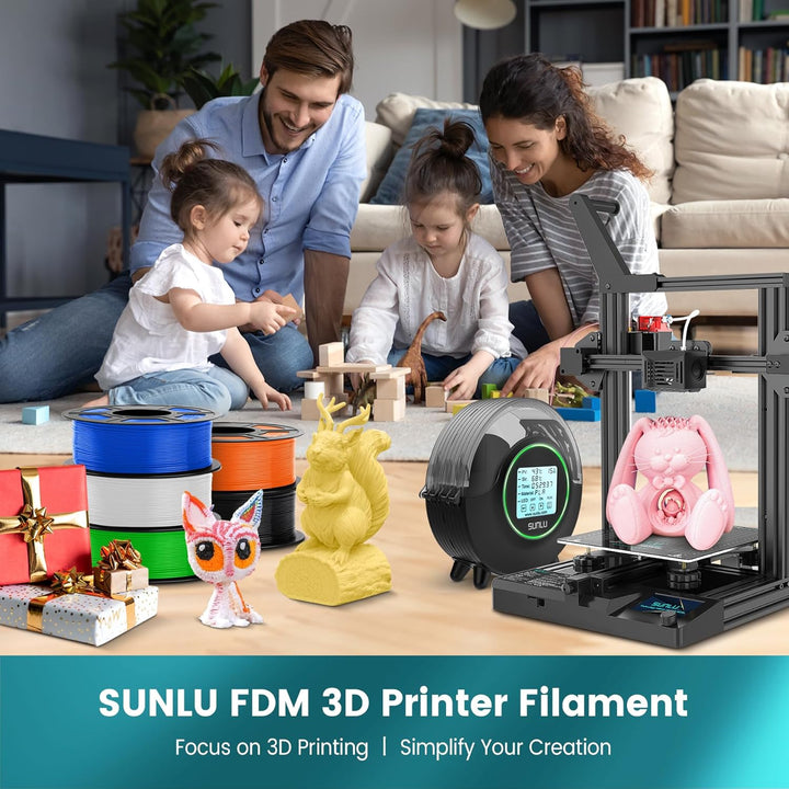SUNLU PLA Filament 1.75mm,Sauber Gewickelt 3D Drucker Filament PLA 1.75mm,Einfach zu Verwenden,Massg