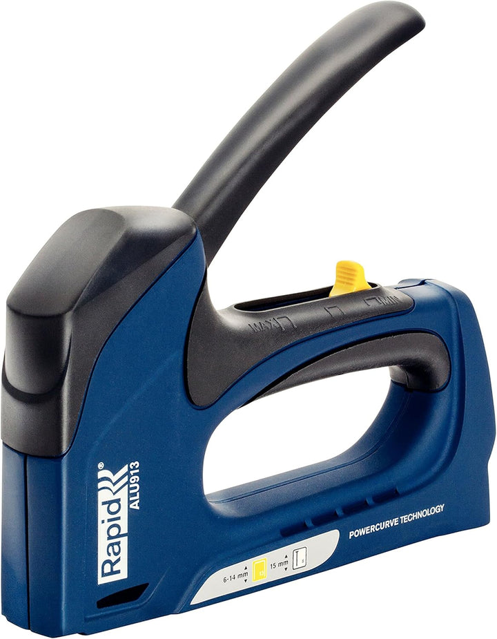 Rapid Handtacker ALU913, Tacker für Holz und Leinwand, 65 % leichter auszulösen, für Klammern Typ 13