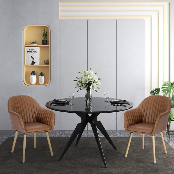 WOLTU Esszimmerstühle BH336br-2 2er Set Küchenstuhl Wohnzimmerstuhl Polsterstuhl Design Stuhl mit Ar
