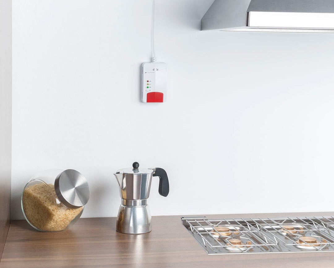 VisorTech Gasmelder Erdgas WLAN: Smarter Multi-Gasmelder für haushaltsübliche Gase, WLAN & App, 85 d