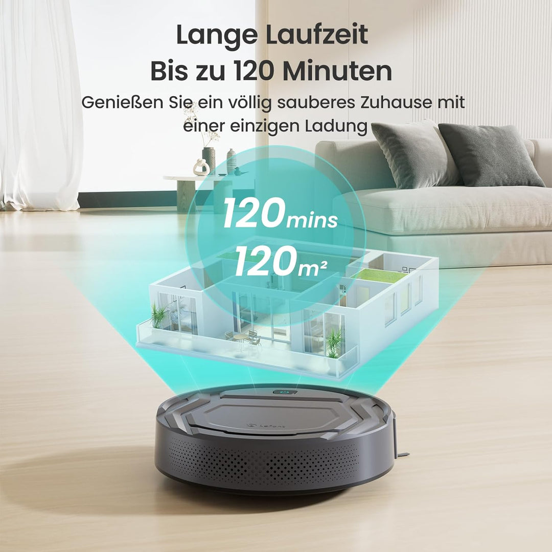 LEFANT 210PG Saugroboter mit 2200 Pa,WLAN Roboterstaubsauger Kompatibel mit Alexa und APP-Steuerung,