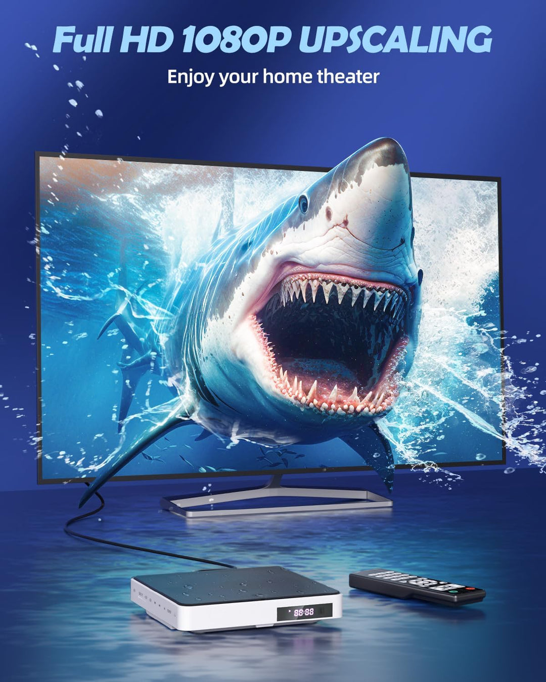DVD Player Arafuna, DVD Player fĂŒr Fernseher mit Alle Regionen Frei, DVD/CD-Player HDMI 1080P mit AV