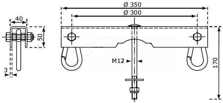 2er-Set Schaukelhaken für Doppelschaukel Doppelsitzschaukel