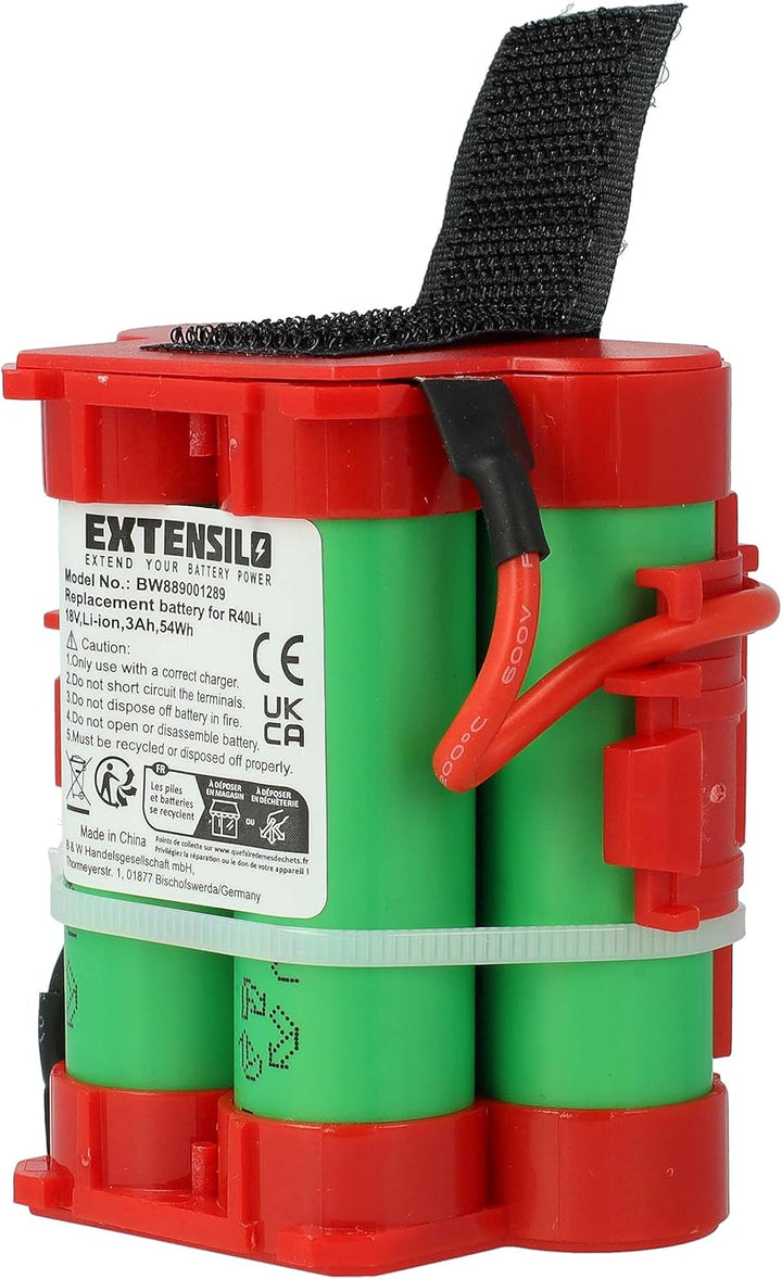 EXTENSILO Akku kompatibel mit Gardena 124562, R38Li, R50Li, R40Li, R45Li, R40, R50, R70 Rasenroboter