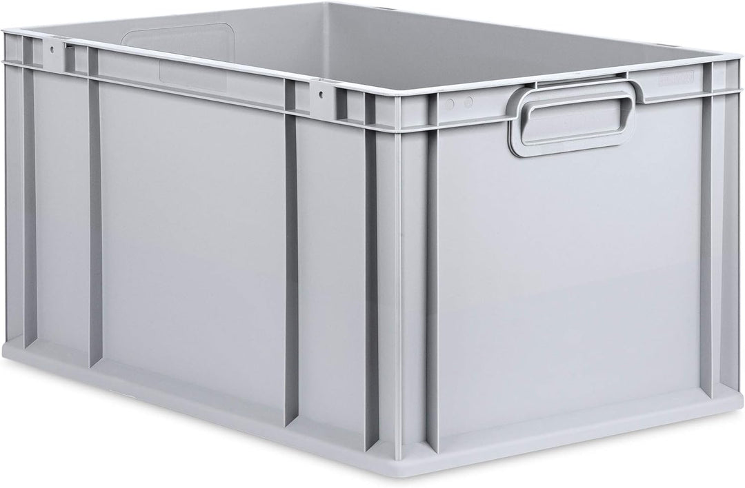 aidB Eurobox NextGen Grip, 600x400x320 mm, Griffe geschlossen, robuste Plastikbox aus Kunststoff mit