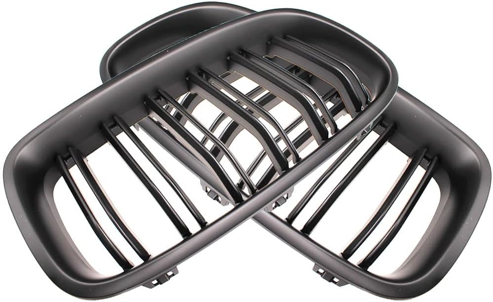 HZTWFC Sportgrill Grills Nierengitter Dual Slat Mattschwarzer Frontstossstangengrill für BMW 3er F30