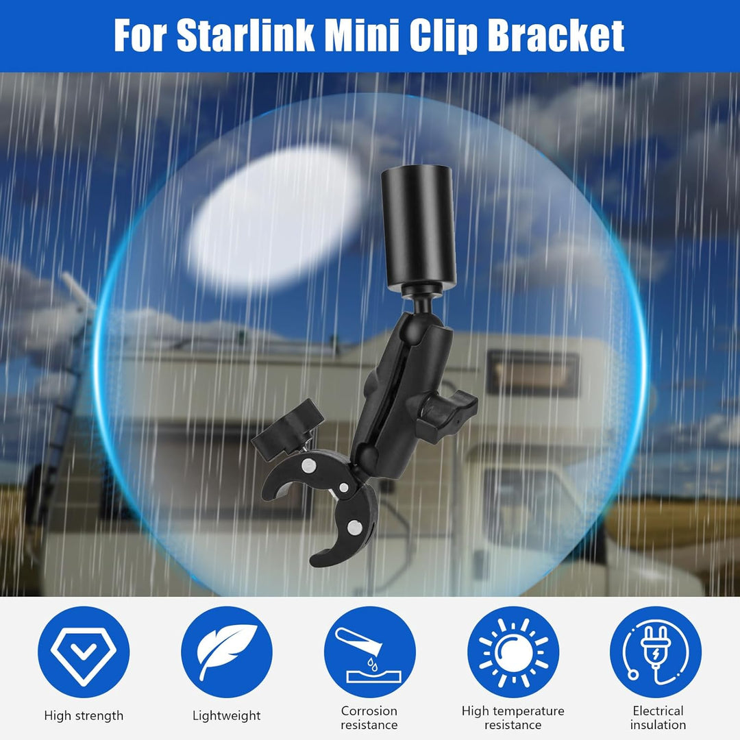 Starlink Mini-Halterung, Starlink Mini RV-Halterung, Verstellbare Klemmhalterung für Wohnmobilleiter