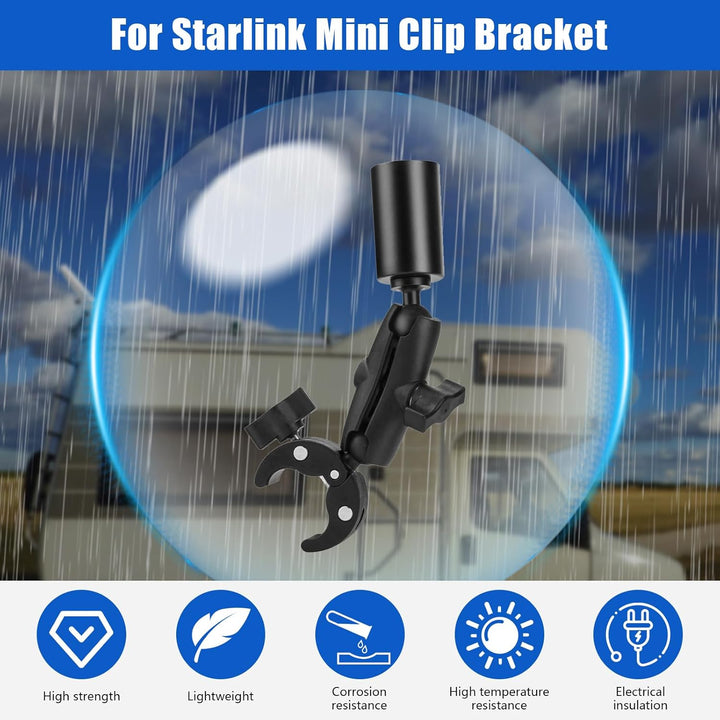 Starlink Mini-Halterung, Starlink Mini RV-Halterung, Verstellbare Klemmhalterung für Wohnmobilleiter